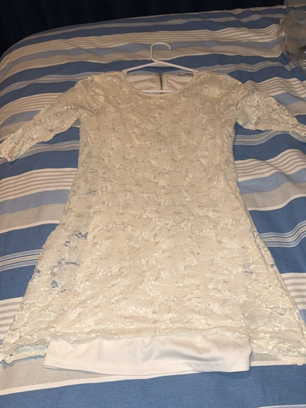 Speechless Cream Lace Mini Dress